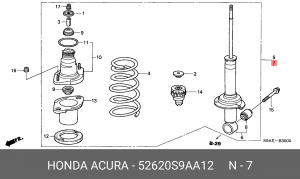 Амортизатор 52620S9AA12 HONDA