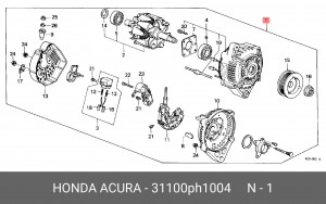 Генератор 31100PH1004 HONDA