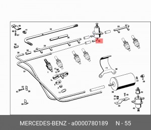 Регулятор давления подачи топлива A0000780189 MERCEDES BENZ