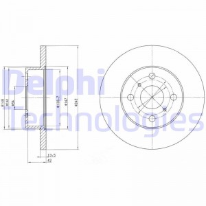 Тормозной диск BG2254 DELPHI