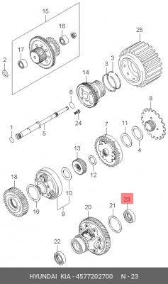Уплотняющее кольцо, дифференциал 4577202700 HYUNDAI KIA