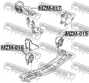 Подушка двигателя MZM-016 FEBEST