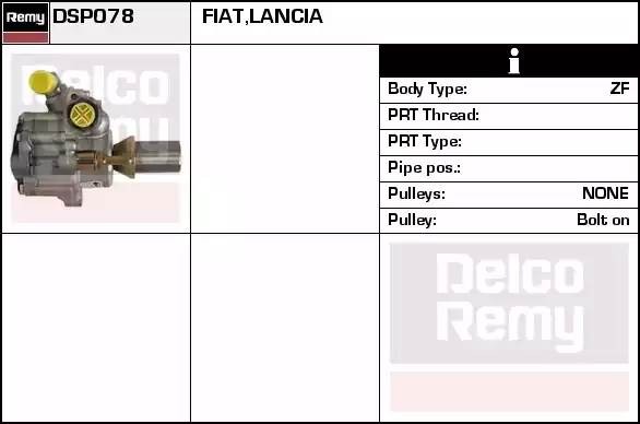 Гидравлический насос, рулевое управление DSP078 DELCO REMY
