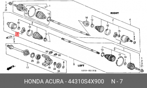 ШРУС 44310S4X900 HONDA