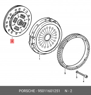 Диск сцепления 95011601251 PORSCHE
