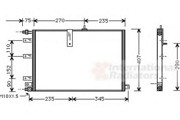 Конденсатор, кондиционер 47005038 VAN WEZEL