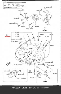 Деталь JE48-18-140A MAZDA