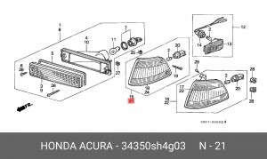 Габаритные огни 34350SH4G03 HONDA