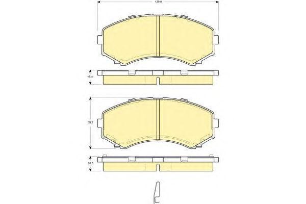 Комплект тормозных колодок, диско 6132549 GIRLING