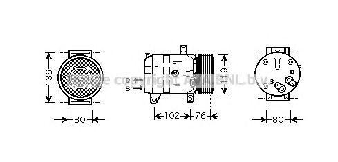 Компрессор, кондиционер RTK069 AVA