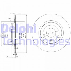 Тормозной диск BG2355 DELPHI