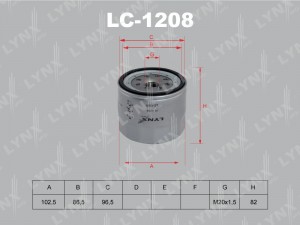 Фильтр масляный двигателя LC-1208 LYNXAUTO