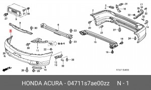 Бампер передний 04711S7AE00ZZ HONDA