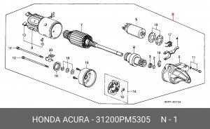 Стартер 31200PM5305 HONDA