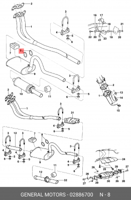 Буфер, глушитель 02886700 GENERAL MOTORS