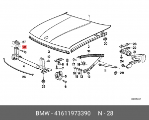 Шпилька соединительная 41 61 1 973 390 BMW