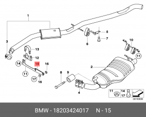 Пластина крепления 18 20 3 424 017 BMW