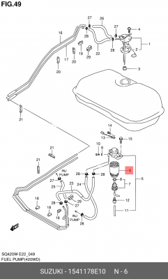 Топливный фильтр 1541178E10 SUZUKI