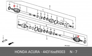 Деталь 44316SD9003 HONDA