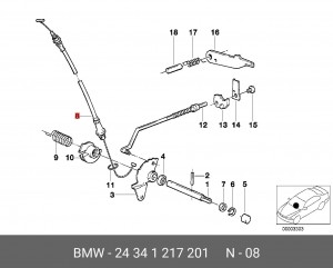 Тросик газа 24 34 1 217 201 BMW