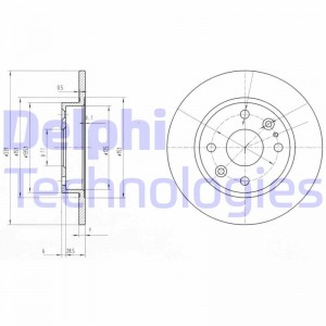 Тормозной диск BG2803 DELPHI