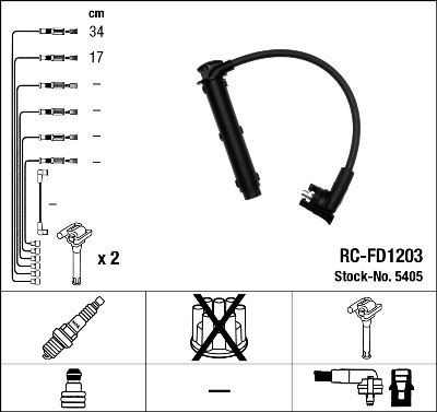 Ккомплект проводов зажигания 5405 NGK NTK