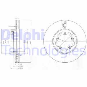 Тормозной диск BG4007 DELPHI