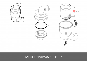 Воздушный фильтр 1902457 IVECO