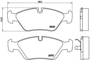 Комплект тормозных колодок, диско P06008 BREMBO