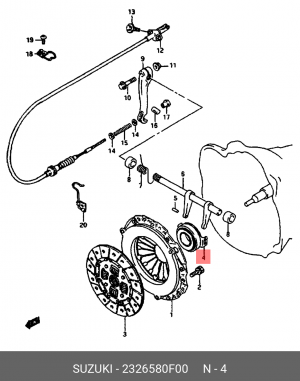 Подшипник выжимной сцепления 23265-80F00 SUZUKI