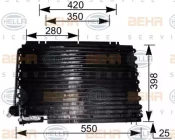 Конденсатор, кондиционер 8FC 351 035-601 HELLA