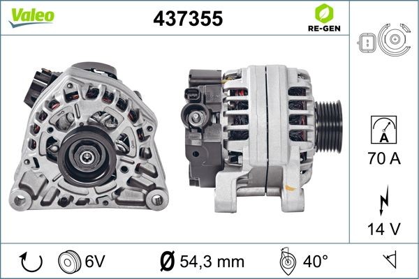 Генератор 437355 VALEO PHC