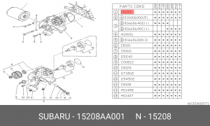 Масляный фильтр 15208-AA001 SUBARU