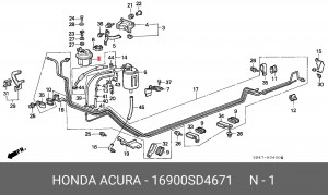 Топливный фильтр 16900SD4671 HONDA