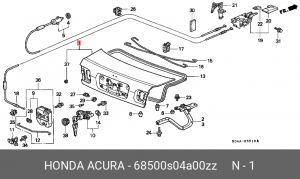 Дверь багажника 68500S04A00ZZ HONDA