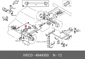 Колесный тормозной цилиндр 4844300 IVECO