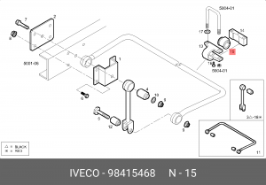 Подвеска, стабилизатор 98415468 IVECO