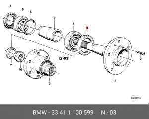 Уплотняющее кольцо 33 41 1 100 599 BMW