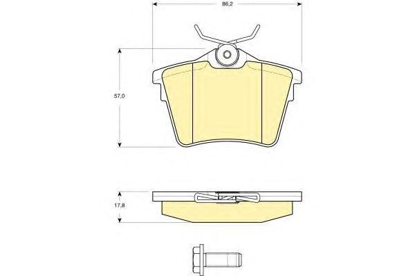 Комплект тормозных колодок, диско 6115961 GIRLING