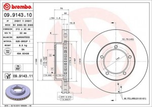Тормозной диск 09914310 BREMBO