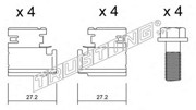 Комплектующие, колодки дискового тормоза KIT011 TRUSTING