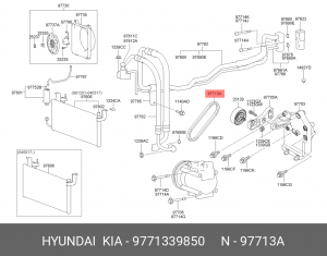 Поликлиновой ремень 97713-39850 HYUNDAI KIA