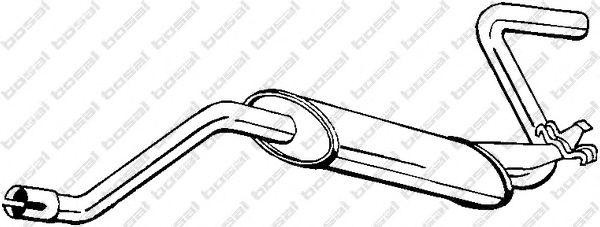 Глушитель выхлопных газов конечный 100591 BOSAL