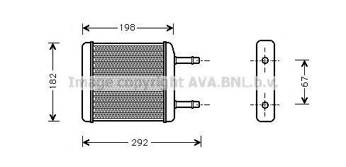 Радиатор отопителя DW6024 AVA