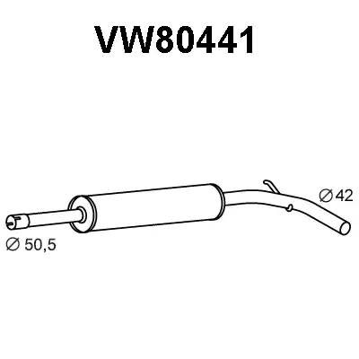 Предглушитель выхлопных газов VW80441 VENEPORTE