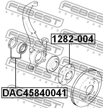 Подшипник ступицы колеса DAC45840041 FEBEST