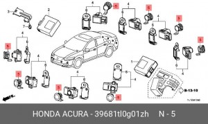 Держатель датчика парковки 39681TL0G01ZH HONDA