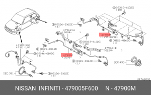 Датчик, частота вращения колеса 47900-5F600 NISSAN