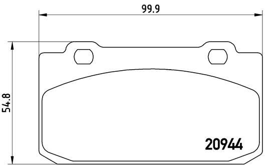Комплект тормозных колодок, диско P 23 027 BREMBO