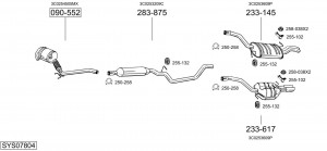 Предглушитель выхлопных газов 292603 BOSAL